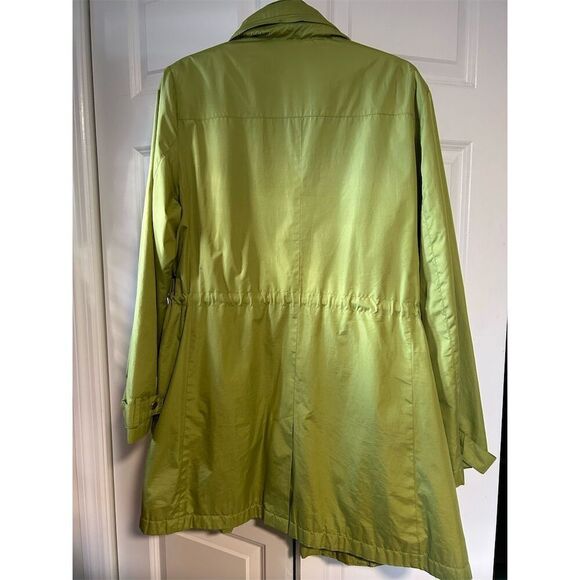 Hilary Radley Women's Green Basic Jacket Size L Snap & Zip Closure - Picture 8 of 8